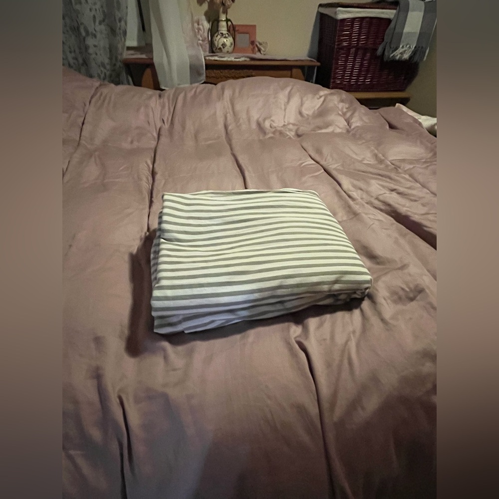 Jellymoni~Striped Gray Cotton Duvet ~ King ~ 100% Cotton - Picture 4 of 9